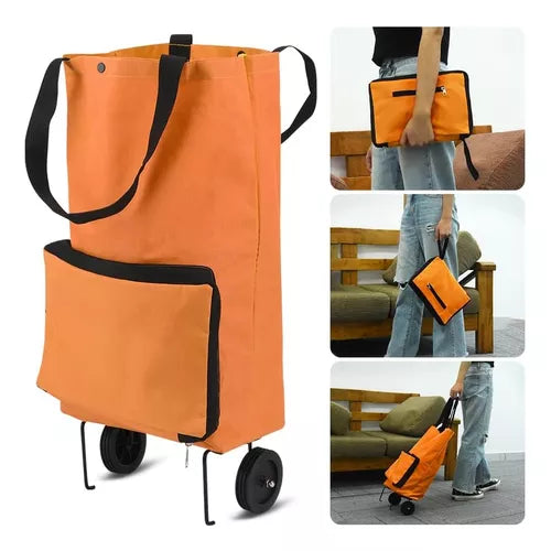 CARRITO DE COMPRAS PEGABLE CON RUEDAS (A)