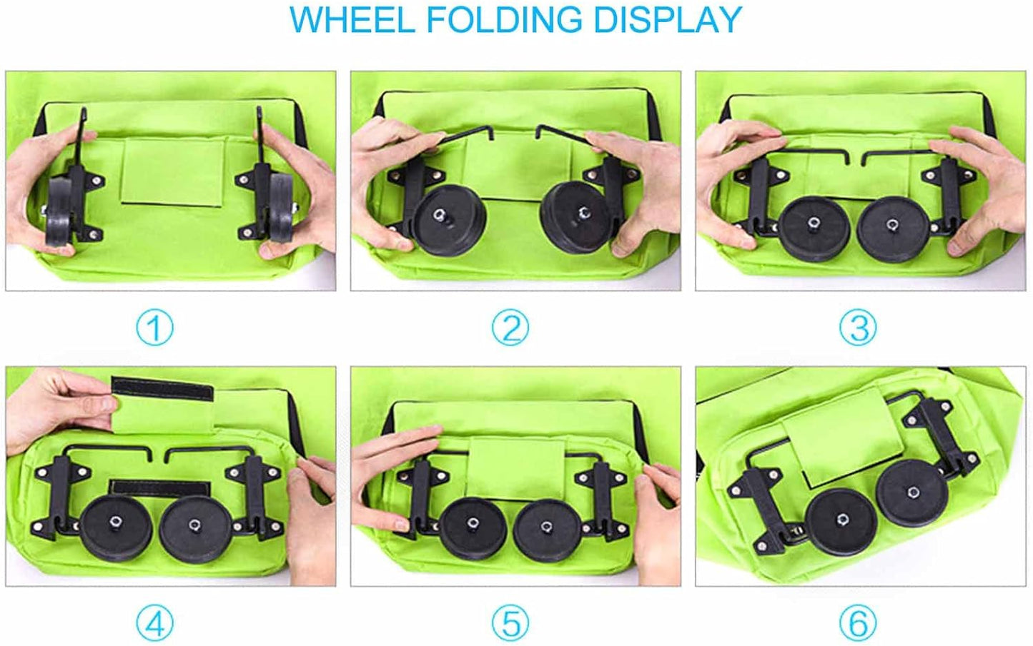 CARRITO DE COMPRAS PEGABLE CON RUEDAS (A)
