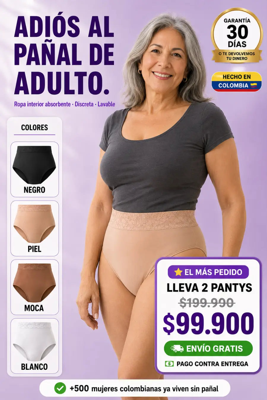 Panty Incontinencia Absorbente