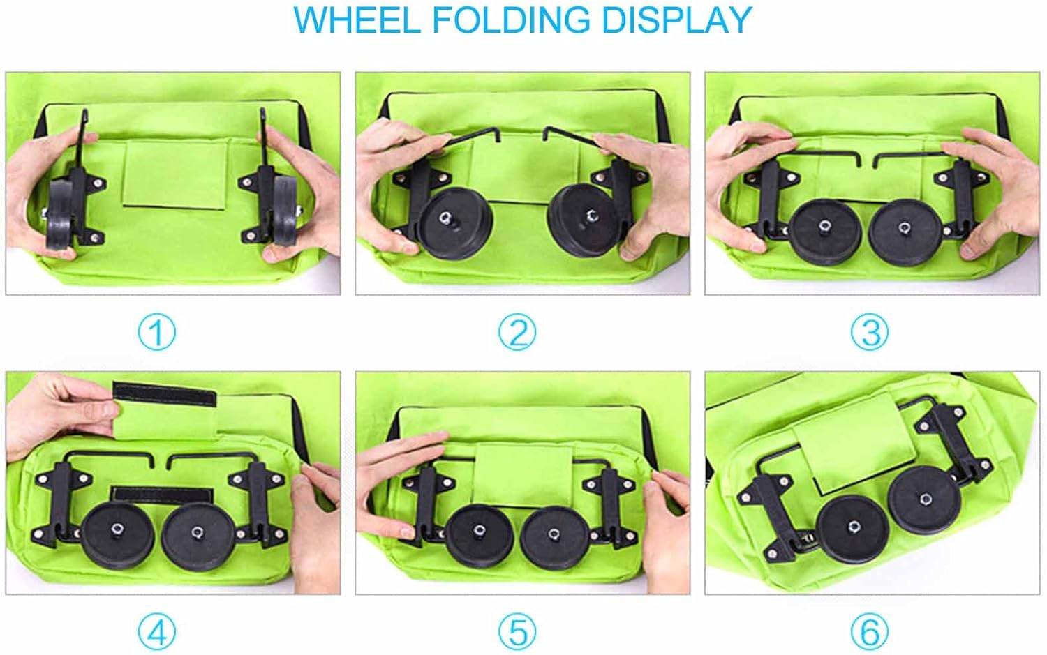 CARRITO DE COMPRAS PEGABLE CON RUEDAS (A)