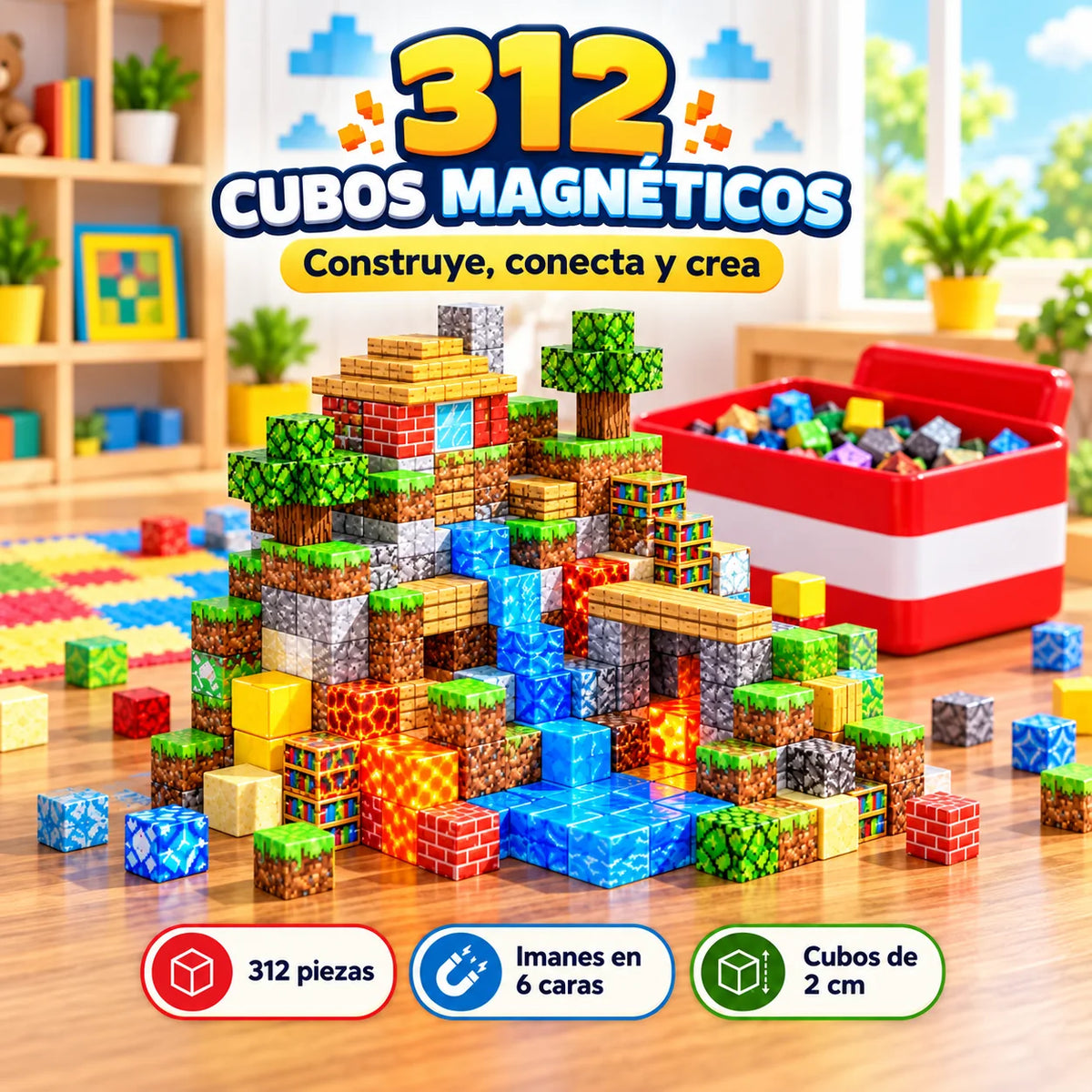 CUBOS MAGNETICOS 312pz