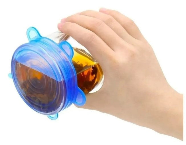 TAPAS DE SILICONA MULTIUSOS - SET DE 6