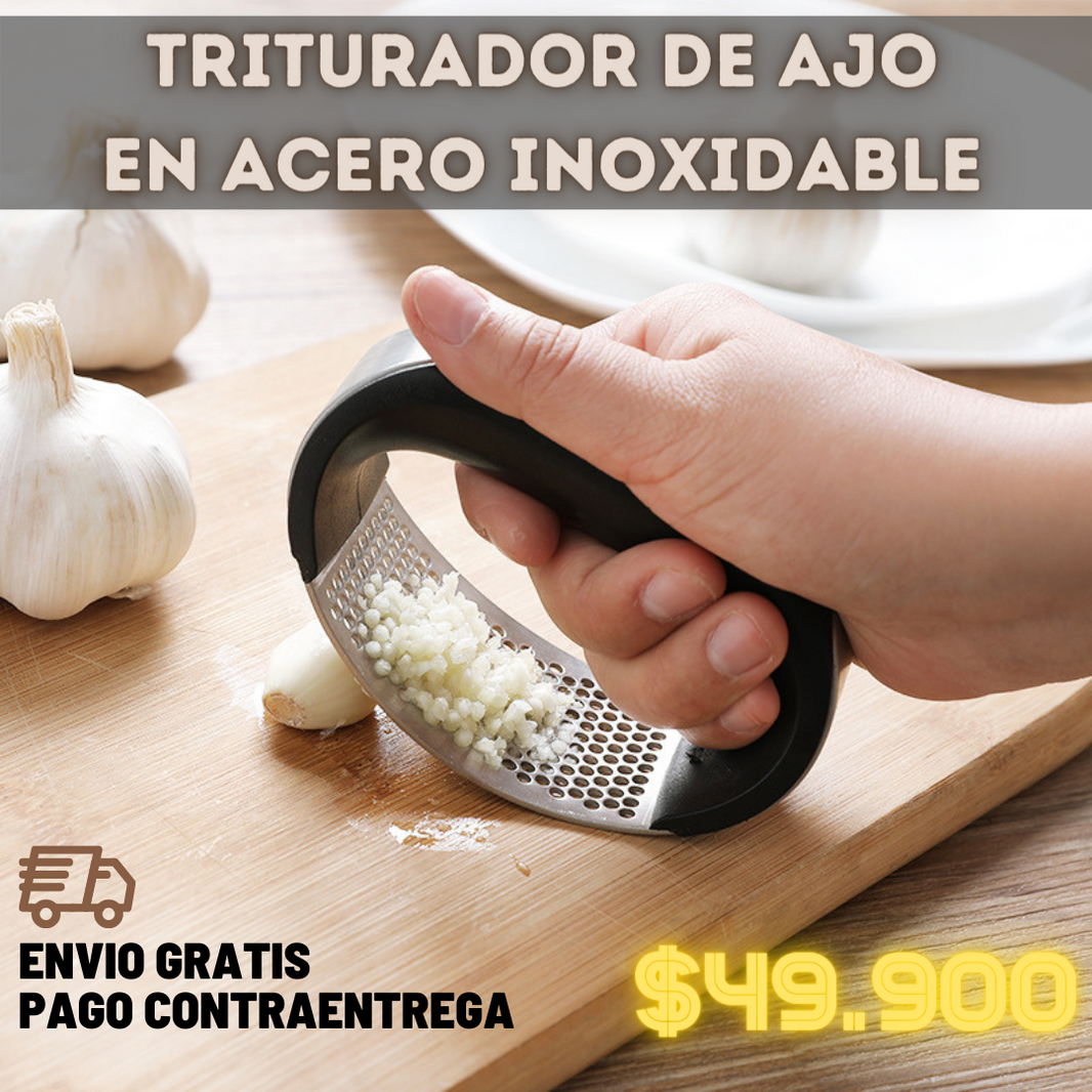 TRITURADOR DE AJO EN ACERO INOXIDABLE
