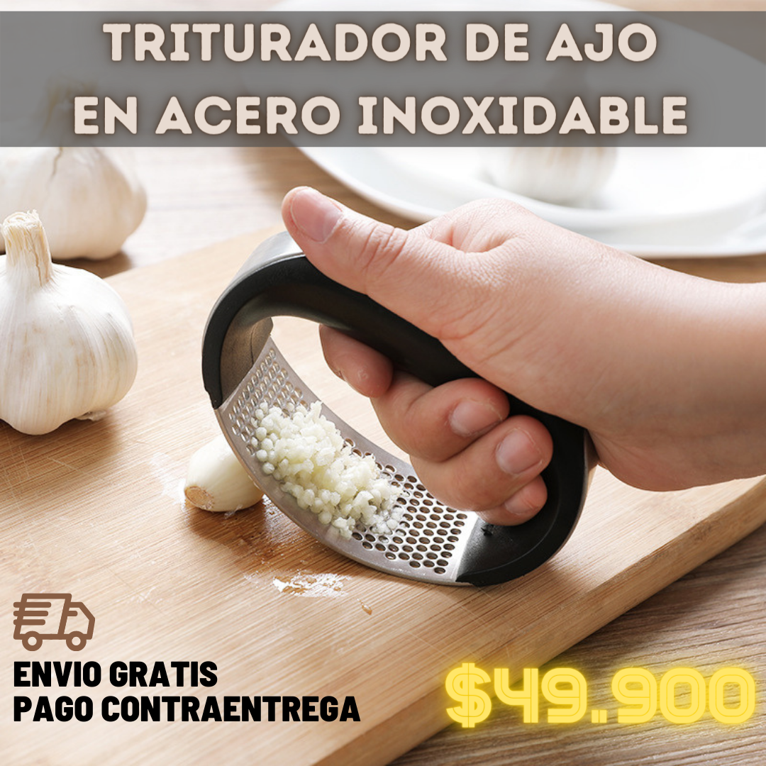 TRITURADOR DE AJO EN ACERO INOXIDABLE - BrujitasShop